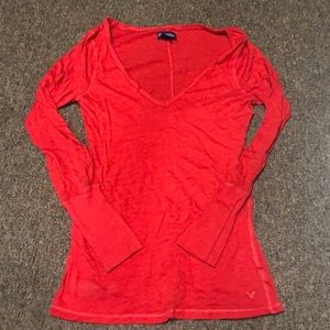 AE Long Sleeve Red T-Shirt